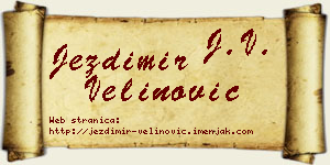 Jezdimir Velinović vizit kartica